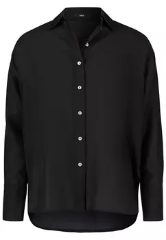 Блузка-Рубашка с планкой на пуговицах Zero, черный