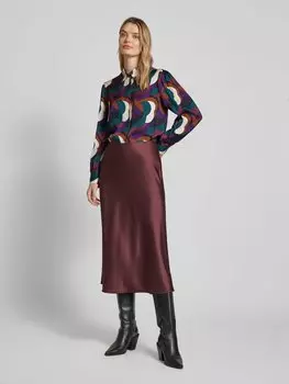 Блузка-рубашка с потайной застежкой на пуговицы Seidensticker, черный