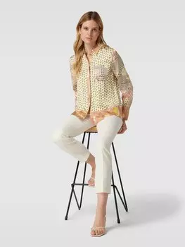 Блузка-рубашка с потайной застежкой на пуговицы Marc Cain, оранжевый