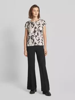 Блузка-рубашка с принтом по всей поверхности More & More, черный