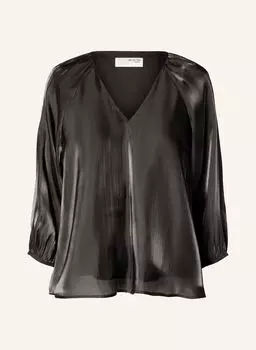 Блузка-Рубашка с рукавами 3/4 из атласа Selected Femme, черный