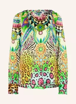 Блузка-рубашка с рюшами Grace, зеленый