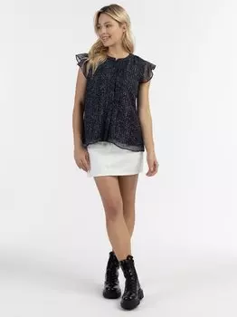 Блузка-Рубашка с рюшами на рукавах Dreimaster, черный