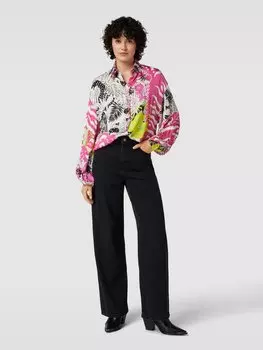 Блузка-рубашка с узором по всей поверхности miss goodlife, розовый