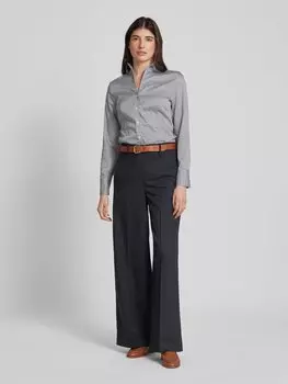 Блузка-рубашка с воротником-стойкой ETERNA, черный