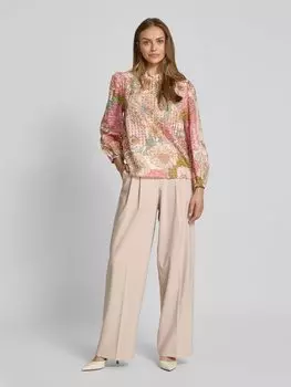 Блузка-рубашка с воротником-стойкой Rich & Royal, розовый