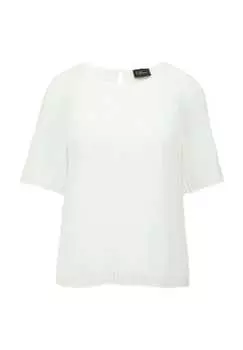 Блузка-Рубашка с вырезом-лодочкой S.Oliver Black Label, белый