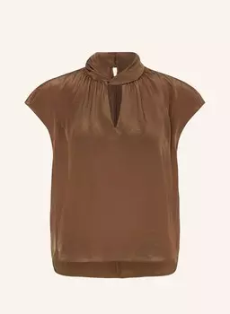 Блузка-Рубашка с вырезом Luisa Cerano, коричневый