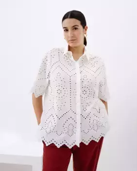 Блузка-рубашка Shiffly Couchel, белый