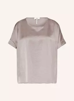 Блузка рубашка шифровка из атласа Cinque, хаки