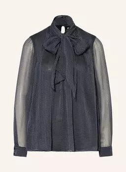 Блузка-рубашка со съемным галстуком CLAUDIE PIERLOT, темно-синий