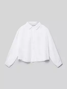 Блузка-рубашка со сборками, модель «Эми» Mango, белый