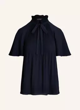 Блузка-рубашка со складками LAUREN RALPH LAUREN, темно-синий