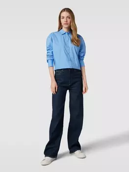 Блузка-рубашка со спортивными манжетами Jake*s Collection, синий