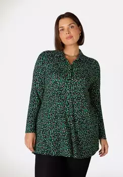 Блузка-рубашка SPOT PRINT LONG SLEEVE Live Unlimited London, цвет green