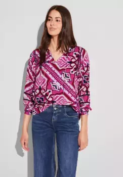 Блузка-рубашка STREET ONE из мягкой вискозы, цвет Magnolia Pink