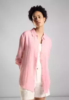 Блузка-рубашка STREET ONE с планкой на пуговицах, цвет Fun Peach