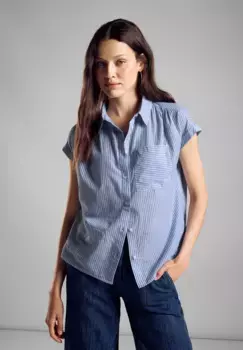 Блузка-рубашка STREET ONE, синий
