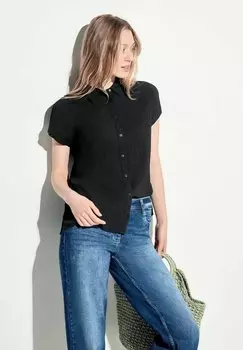 Блузка-рубашка Struktur Cecil, черная