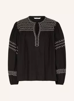 Блузка-рубашка summum woman, черный/белый