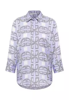 Блузка-рубашка СВОБОДНОГО ФИТА ETERNA, синий