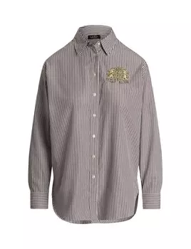 Блузка-Рубашка свободного кроя Lauren Ralph Lauren, белый