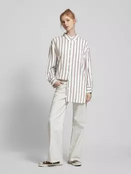 Блузка-рубашка свободного кроя Tom Tailor Denim, белый