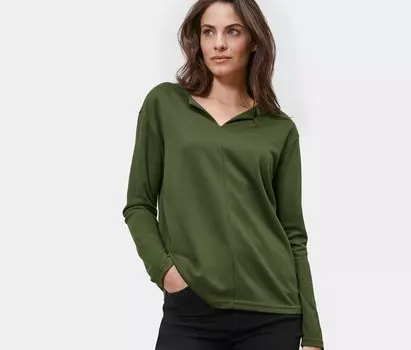 Блузка-рубашка Tchibo, оливково-зеленый