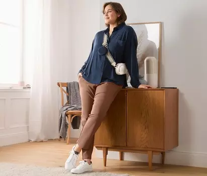 Блузка-рубашка Tchibo, темно-синий