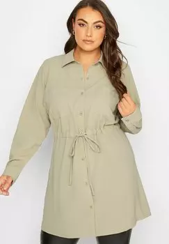 Блузка-рубашка UTILITY Yours Clothing, цвет brown