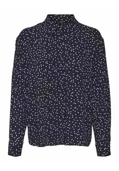 Блузка-рубашка Vero Moda, темно-синий Vmbumpy Classic Ls Noos