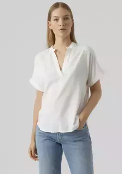 Блузка-рубашка Vero Moda "VMBEAUTY SS TOP GA NOOS", белый