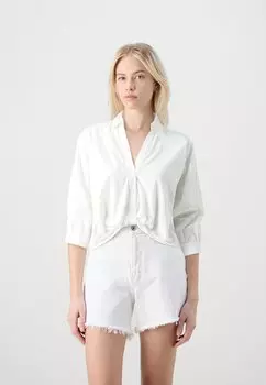Блузка-рубашка Vihailey Cropped VILA, Cloud Dancer