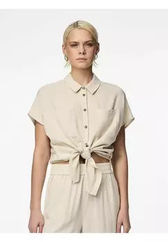 Блузка-рубашка VINSTY NOOS Pieces, цвет oatmeal