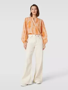Блузка-рубашка в стиле батик, модель «Маджвитон» tonno & panna, оранжевый