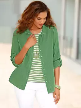 Блузка-рубашка в стиле casual Casual Looks, цвет Apfel