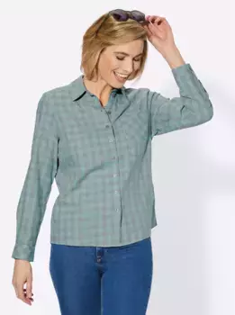 Блузка-рубашка в стиле casual Casual Looks, цвет Kalkmint-Kariert