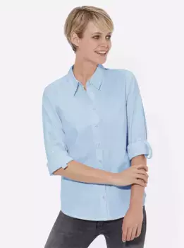 Блузка-рубашка в стиле casual Casual Looks, голубой