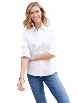 Блузка-рубашка в стиле casual Casual Looks, белый