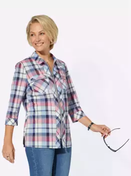 Блузка-рубашка в стиле casual Casual Looks, синий