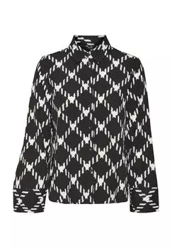 Блузка-рубашка, воротник блузки, для женщин VERO MODA, черный
