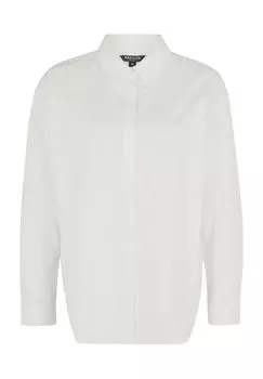 Блузка-рубашка, воротник блузки, разрезы по бокам, женская Manguun Collection, белый