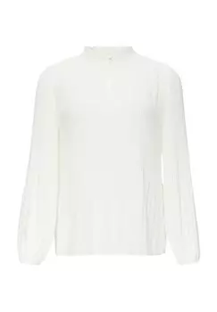 Блузка-рубашка, воротник стойка, женская S.Oliver BLACK LABEL, белый