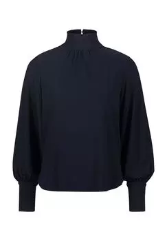 Блузка-рубашка, воротник стойка, женская zero, цвет Night Sky