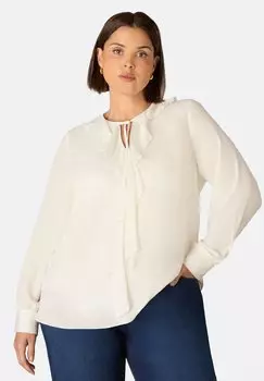 Блузка RUFFLE FRONT Live Unlimited London, цвет white