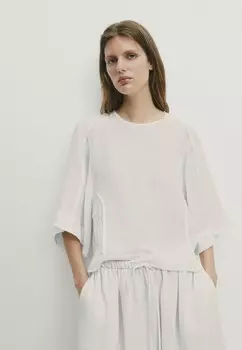 Блузка Rustic Massimo Dutti, белая