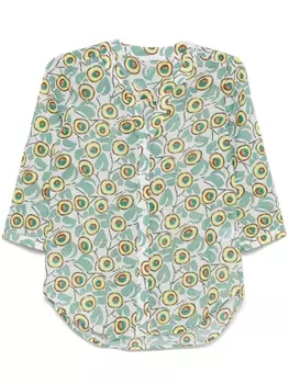 Блузка с абстрактным принтом Cenere GB, зеленый