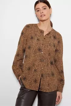 Блузка с абстрактным принтом Nala Monsoon, коричневый