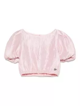 Блузка с эффектом металлик Monnalisa, розовый