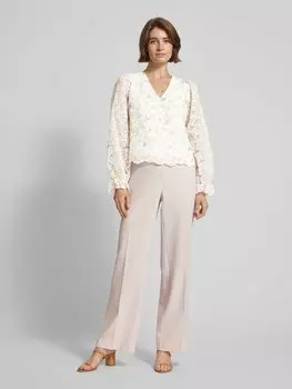 Блузка с ажурной вышивкой модель «Кэндис» Neo Noir, бежевый